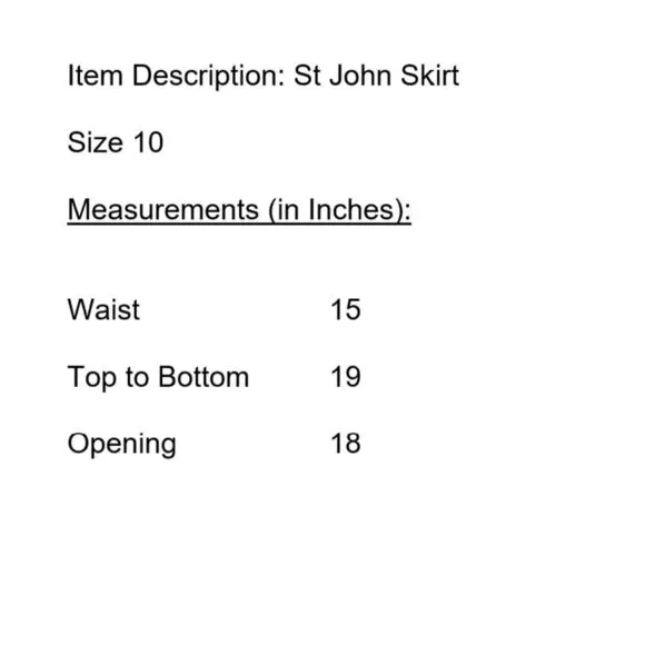 Women’s St John Collection by Marie Gray Elastic Waist Skirt Size 10
