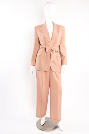Wrap Tie Jacket & Pant Suit