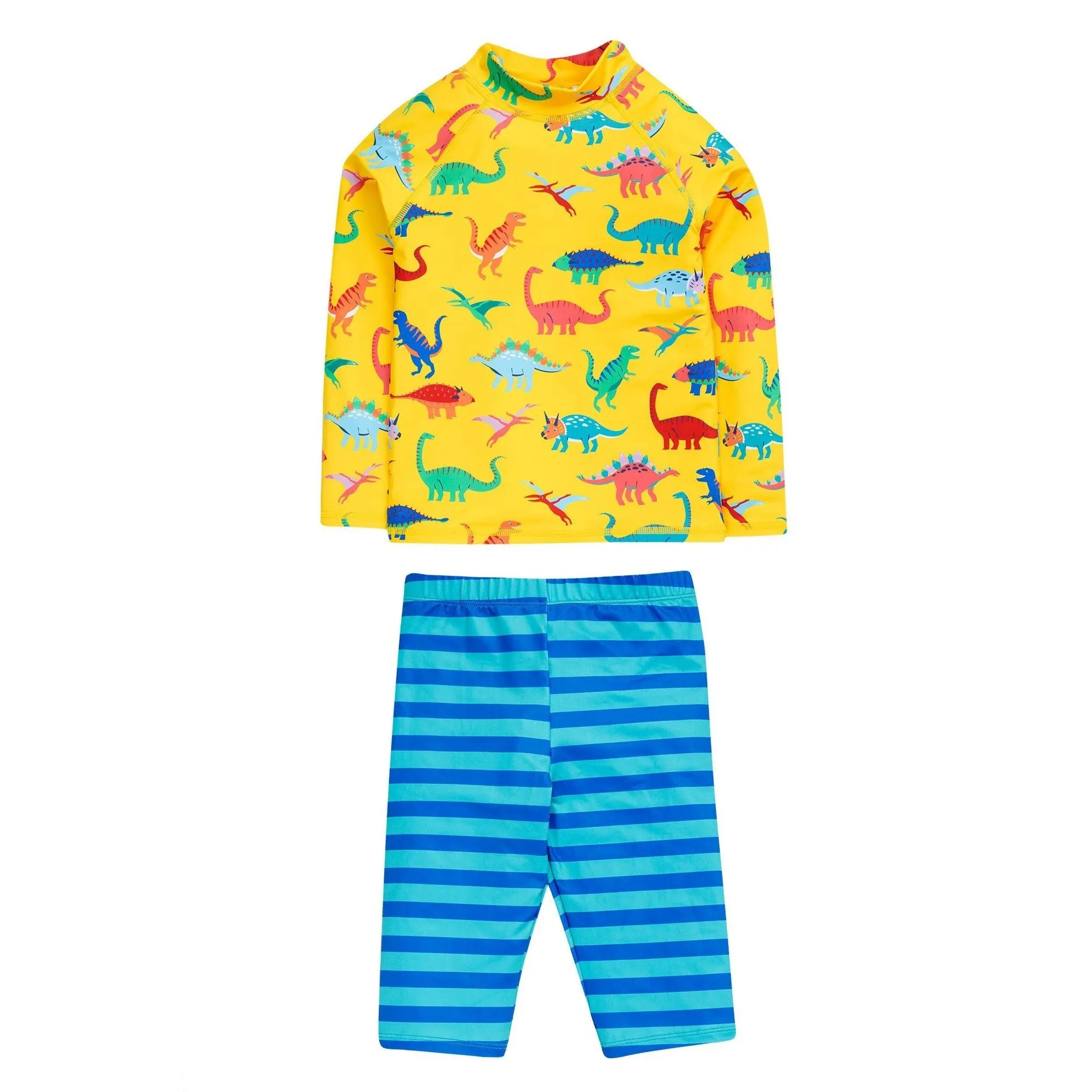 Yellow Dino-Roar! / Tropical Stripe Sun Safe Set