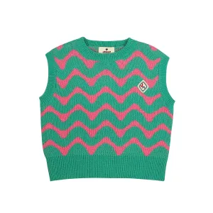 Zigzag Knit Vest by Jelly Mallow