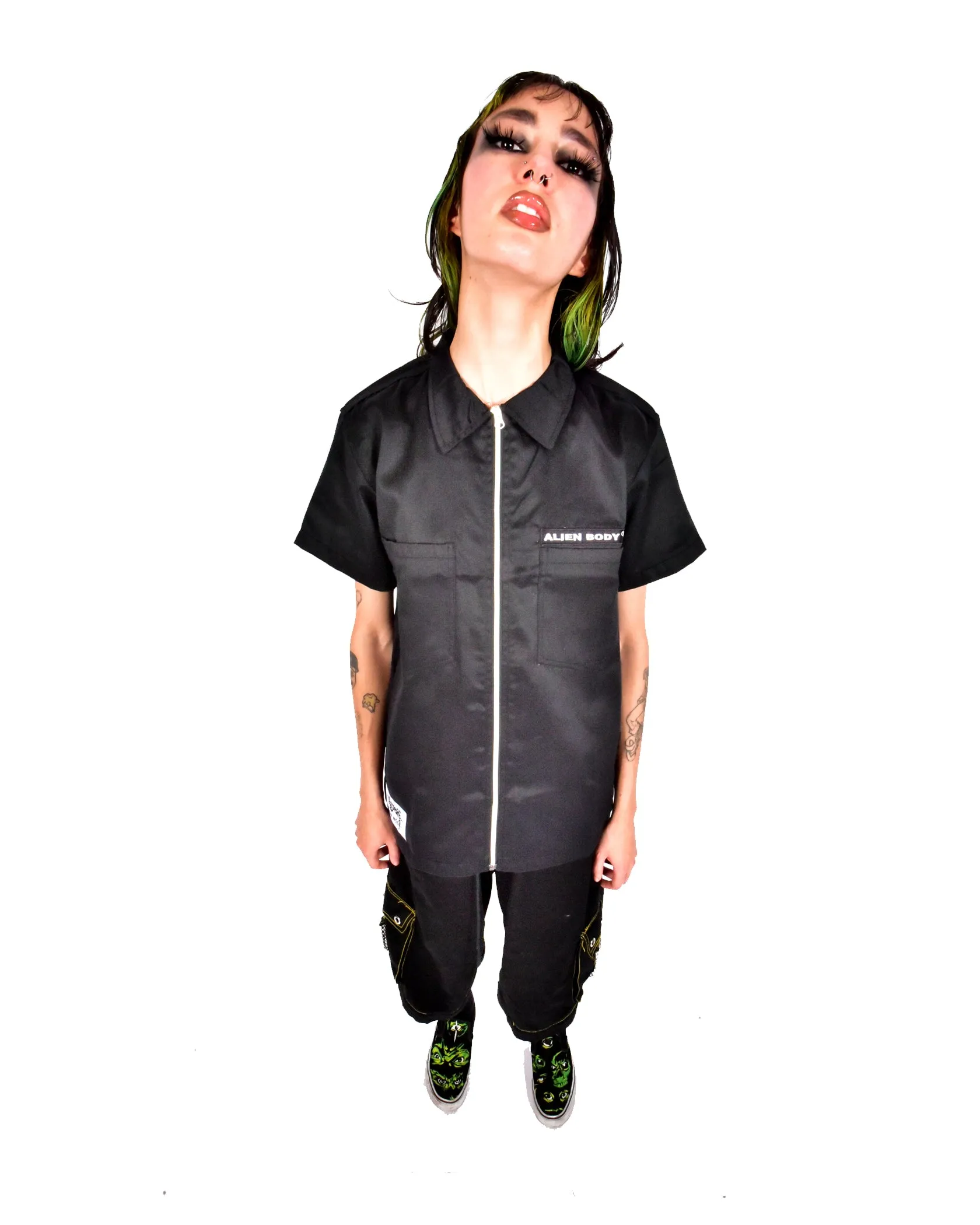 Zip-Up Work Shirt